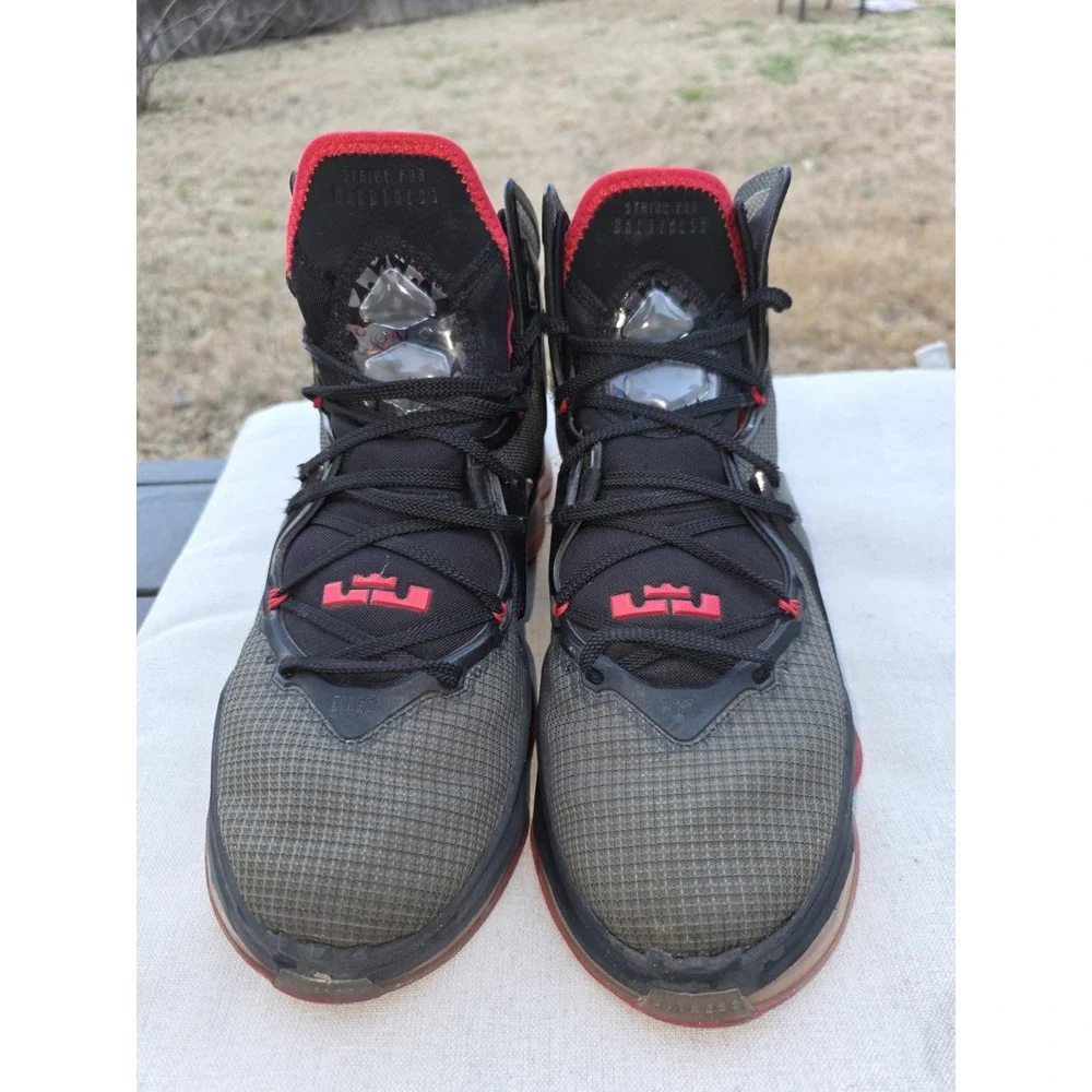 Nike LeBron 19 Bred Black University Red Basketball Shoes CZ0203-001 Mens